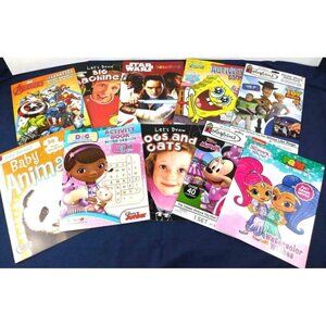 Activity Books Home School Learn Fun Star Wars Toy Story Minnie Mouse Avengers